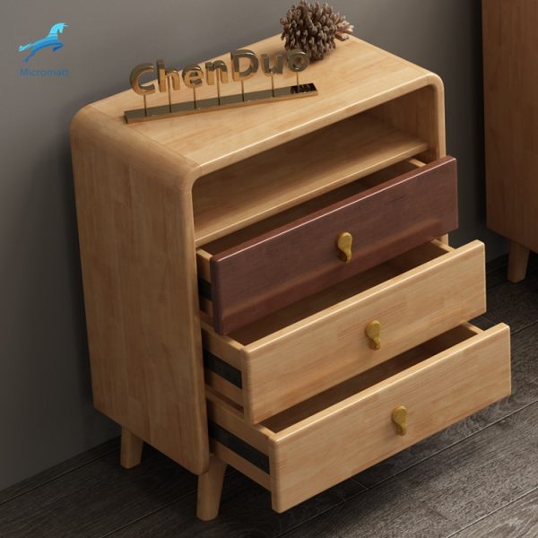 Xưởng sản xuất trực tiếp bán hàng nội thất gia đình màu gỗ tự nhiên phòng khách 3 ngăn tủ bên hông