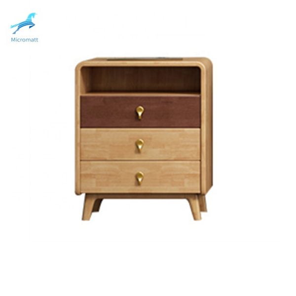 Xưởng sản xuất trực tiếp bán hàng nội thất gia đình màu gỗ tự nhiên phòng khách 3 ngăn tủ bên hông - Ảnh 5