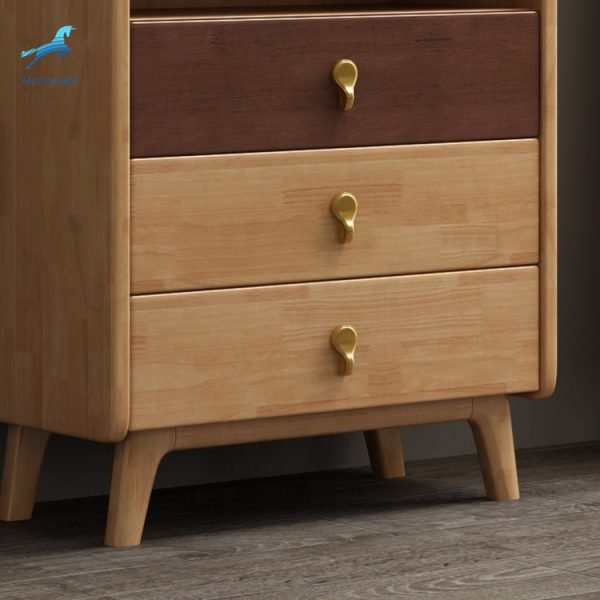 Xưởng sản xuất trực tiếp bán hàng nội thất gia đình màu gỗ tự nhiên phòng khách 3 ngăn tủ bên hông - Ảnh 4