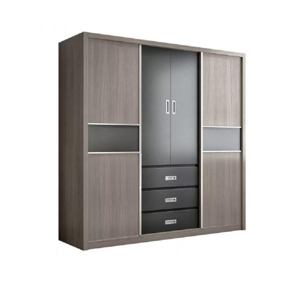 Tủ quần áo tủ quần áo ván gỗ MDF phòng ngủ tủ đồ nội thất tủ quần áo - Ảnh 6