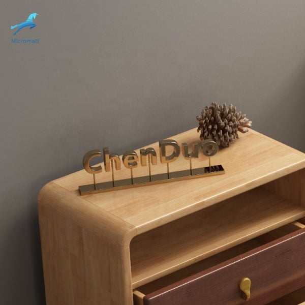 Xưởng sản xuất trực tiếp bán hàng nội thất gia đình màu gỗ tự nhiên phòng khách 3 ngăn tủ bên hông - Ảnh 2